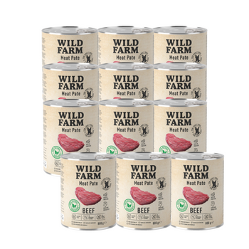 WILD FARM Pate Beef 12x800g pienso para perros sin gluten