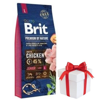 Brit Premium By Nature Junior L con Pollo 15kg + ¡Sorpresa para el Perro GRATIS!
