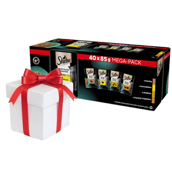 SHEBA Selection Select Slices Sabor Aves 40x85g + ¡Sorpresa para el Gato GRATIS!