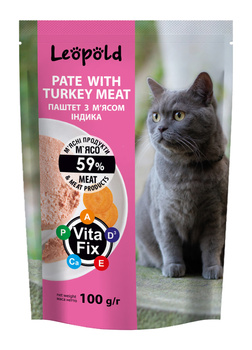 Leopold paté de carne con pavo para gatos 24x100g