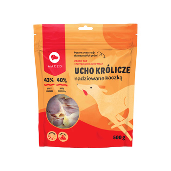 MACED oreja de conejo rellena de pato 500g