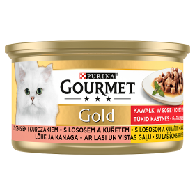 Purina Gourmet Gold Salmón con Pollo en Salsa 85g