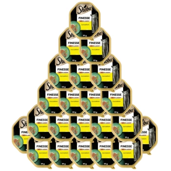 SHEBA Finesse bandeja 22x85 g - comida húmeda completa para gatos adultos, con pollo, en paté