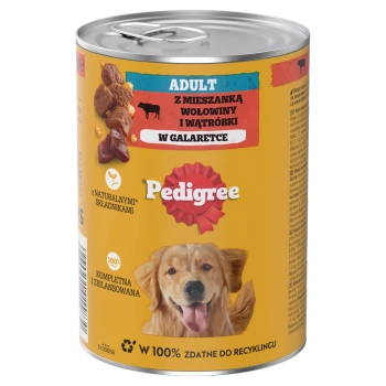 Pedigree Comida Húmeda para Perros Adultos con Jalea de Buey Lata 400g