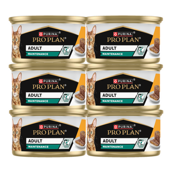 Alimento húmedo para gatos adultos PRO PLAN Paté de pollo, 6x85 g
