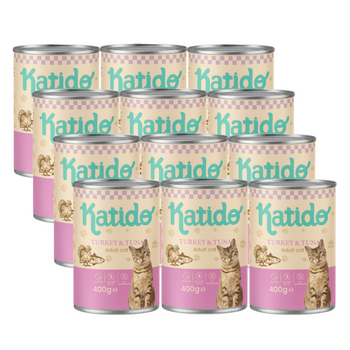 Katido Comida Húmeda para Gatos Pavo con Atún 12x400g