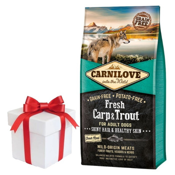 Carnilove Trucha Carpa Fresca Adulto 12 kg + ¡Sorpresa para el Perro GRATIS!