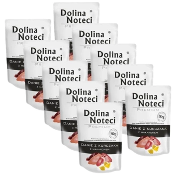 DOLINA NOTECI Plato de pollo con pasta 10x100 g - comida húmeda para perros