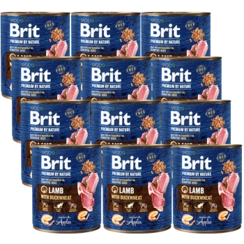 Brit Premium By Nature Cordero Con Alforfón Con Cordero, Alforfón Y Manzana 12x800g