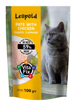 Leopold paté de carne con pollo para gatos 100g
