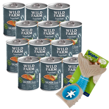 Wild Farm Superfood Salmón 12x400g pienso para perros sin cereales