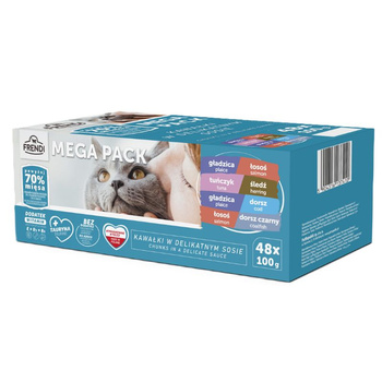 Frendi bolsitas para gatos sabores de pescado en salsa 48x100g