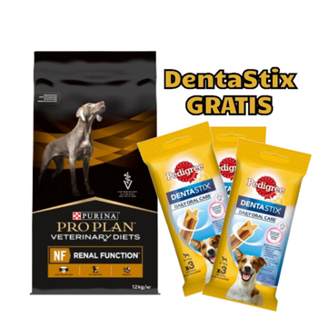 PURINA Pro Plan Veterinary Diets NF Renal Function 12kg + 3x DentaStix GRATIS!
