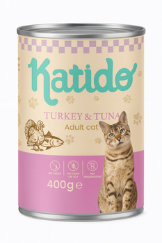 Katido Comida Húmeda para Gatos Pavo con Atún 400g