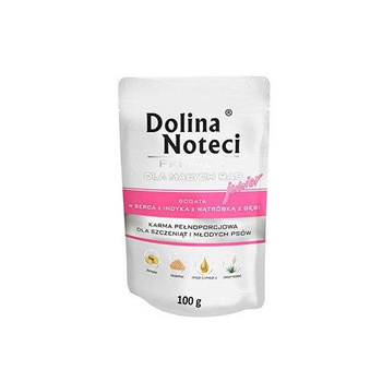 Dolina Noteci Premium para perros pequeños Junior Rico en corazón de pavo e hígado de oca 100g