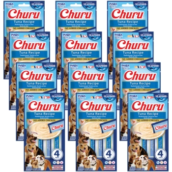 INABA Dog Churu (a base de pescado) Receta de Atún 12x(4x14g)