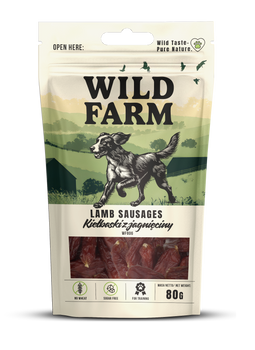 WILD FARM salchichas de cordero 80g golosinas para perros