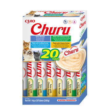 INABA Churu para gatos - mezcla con atún 20x14g