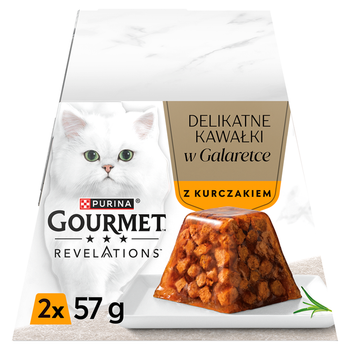 GOURMET Revelations Piezas Delicadas en Gelatina con Pollo 2x57g