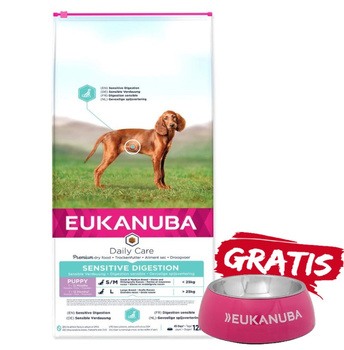 Eukanuba Daily Care Puppy Digestión Sensible 12kg + ¡Cuenco GRATIS!