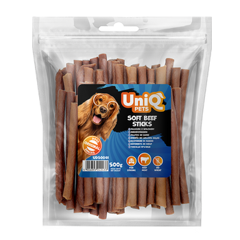 UNIQ PETS snacks para perros 500g Palitos de ternera