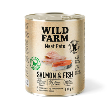 WILD FARM Pate Salmon&Fish 800g comida para perros sin gluten