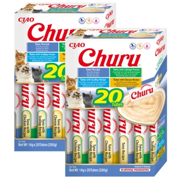 INABA Churu para gatos - mezcla con atún 2x(20x14g)