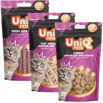 Set de premios para gatos UNIQ PETS 3x50 g