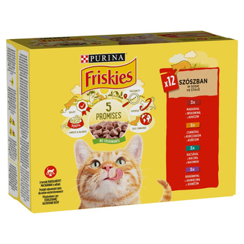PURINA Friskies Carne para gatos en salsa MIX Sabores 12x85g