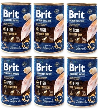 Brit Premium By Nature Pescado Con Piel 6x800g