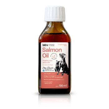 Lab-V 100% Aceite de Salmón para Perros y Gatos de Todas las Edades 100ml Cold Pressed