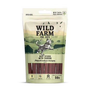 WILD FARM taurine sticks 50g golosinas para gatos