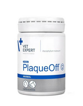 VET EXPERT PLAQUEOFF® ANIMAL producto para el cuidado dental de perros y gatos 20g