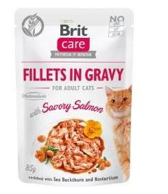 Brit Care Cat Pouches Filetes En Salsa Con Salmón Enriquecido Con Espino Amarillo Y Capuchina 85g
