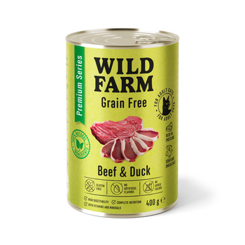 WILD FARM Premium Grain Free Beef and Duck 400g - comida para gatos sin cereales