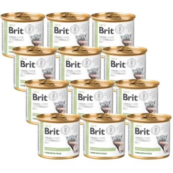 Brit Grain Free Veterinary Diet Cat Diabetes Cordero con guisantes 12x200g