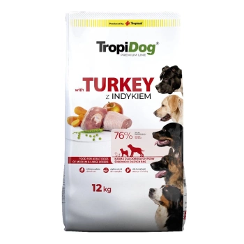 Tropidog Premium Adulto Razas Medianas y Grandes Pavo con Arroz 12kg