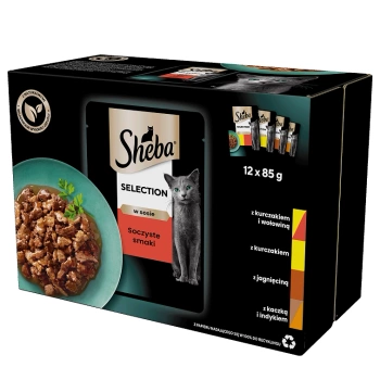 Sheba Sachet Selección En Salsa Sabores Jugosos 12x85g