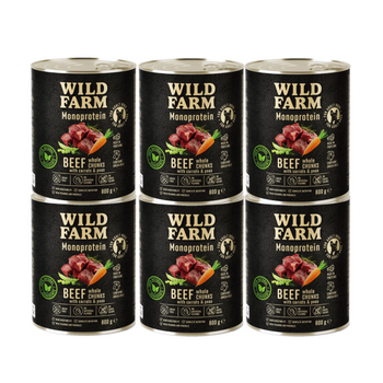 WILD FARM Monoprotein Beef 6x800g pienso hipoalergénico para perros