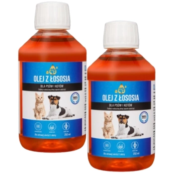 Lab-V 100% Aceite de salmón para perros y gatos de todas las edades 2x250 ml Cold Pressed