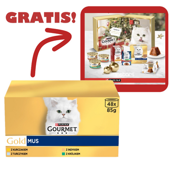 Purina Gourmet Gold Mousse de comida para gatos 48 x 85 g + Calendario de Adviento ¡GRATIS!