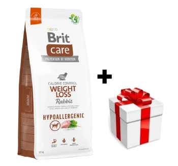BRIT CARE Perro Hipoalergénico Pérdida de Peso Conejo 12kg  + sorpresa gratis