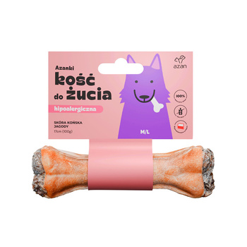 AZANKI Hueso masticable de piel de venado para caballo - M/L 17cm10 cm