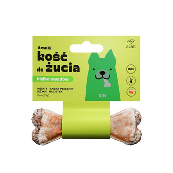 AZANKI Hueso masticable con insectos y mora para perros S/M 12 cm