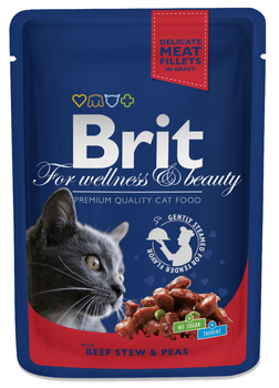 Brit Premium Gato Adulto con Carne y Guisantes 100g
