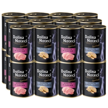 DOLINA NOTECI Premium para gatos esterilizados rico en pavo/pintada 24x400g