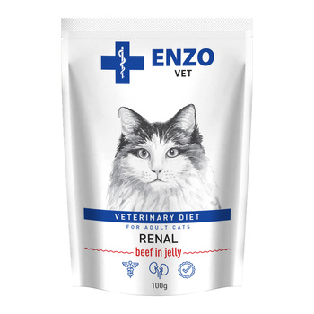 ENZO VET Renal con carne en gelatina para gatos 12x100g