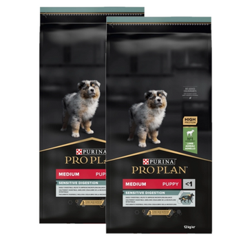 Purina Pro Plan Cachorro Mediano Sensible Optidigest Cordero y Arroz 2x12kg