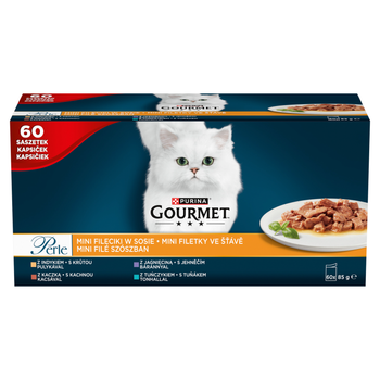Purina Gourmet Perle Mini Filetes en salsa Comida para gatos 60x85g