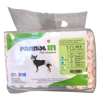 Pañales PannolIN para perras, tallas XS-S, 10 unidades/paquete.